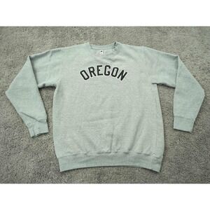 Oregon Pullover Sweatshirt Mens XL Long Sleeve Crew Neck Smart Blanks Gray